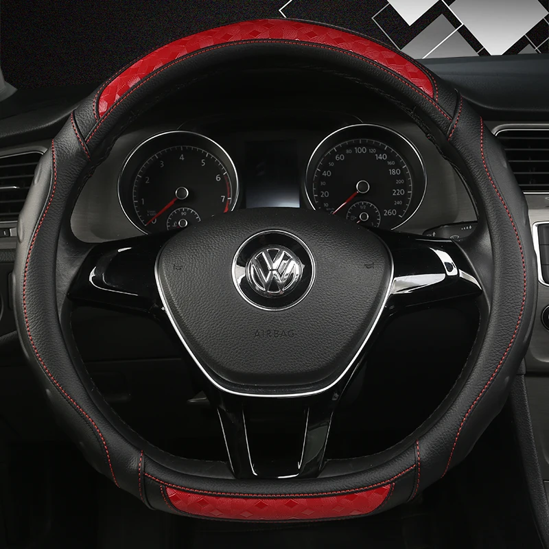 New D Shape Steering Wheel Cover for VW Golf 7 Polo 2014-2019 Scirocco Jetta 6 2017-2019 Santana 2016-2018 Auto Accesorioss
New D Shape Steering Wheel Cover for VW Golf 7 Polo 2014-2019 Scirocco Jetta 6 2017-2019 Santana 2016-2018 Auto Accesorioss