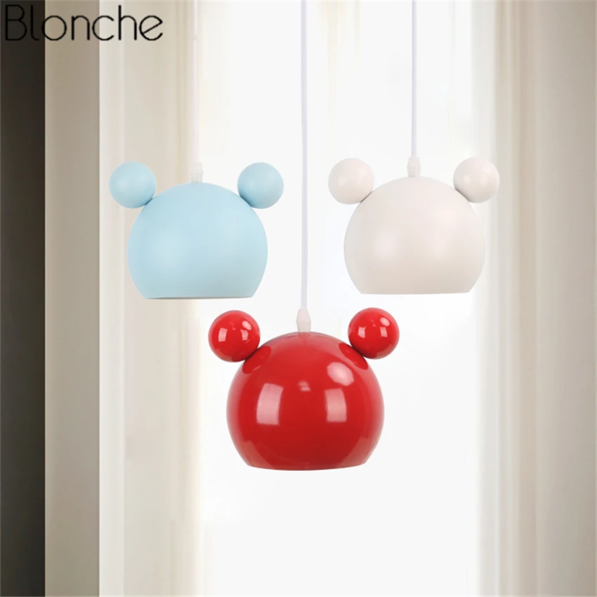 Nordic Mickey Pendant Lights Colorful Metal Hanglamp Led Lamp Hanging Light for Children's Room Bedroom Fixtures Decor Luminaria
Nordic Mickey Pendant Lights Colorful Metal Hanglamp Led Lamp Hanging Light for Children's Room Bedroom Fixtures Decor Luminaria