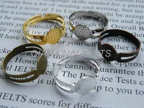 400pcs Mix Colors Adjustable Ring Base Ring Blanks Bronze,Copper,Silver,Golden,White Gold colors 8mm pad nickle free
400pcs Mix Colors Adjustable Ring Base Ring Blanks Bronze,Copper,Silver,Golden,White Gold colors 8mm pad nickle free