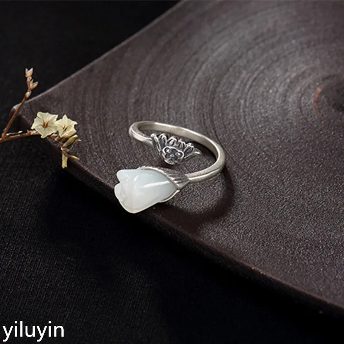 KJJEAXCMY Boutique Jewelry S925 Pure Silver Lotus Natural Hetian White Jade Magnolia Flower Opening Personality Female Ring
KJJEAXCMY Boutique Jewelry S925 Pure Silver Lotus Natural Hetian White Jade Magnolia Flower Opening Personality Female Ring