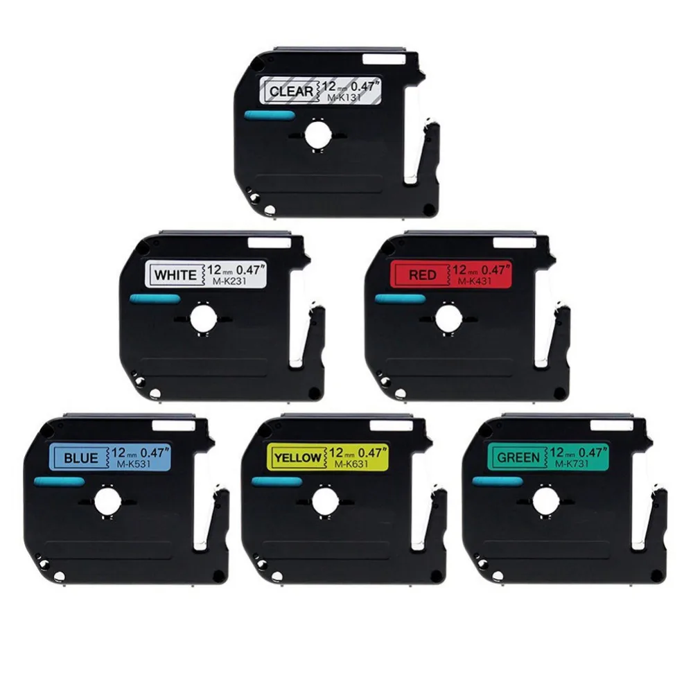 Комплект из 6 совместимых комбинированных лент Brother P-touch M Label Tape M131 M231 M431 M531 M631 M731 для Brother P Touch Label Maker PT-90
Комплект из 6 совместимых комбинированных лент Brother P-touch M Label Tape M131 M231 M431 M531 M631 M731 для Brother P Touch Label Maker PT-90