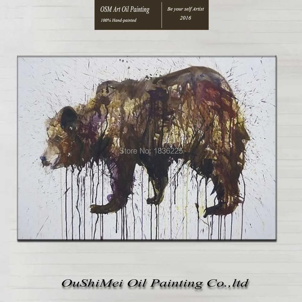 100%Handpainted modern Abstract Wall Art Skilful Bear Oil Painting On Canvas Animal Pictures For Living Room Decor
100%Handpainted modern Abstract Wall Art Skilful Bear Oil Painting On Canvas Animal Pictures For Living Room Decor
