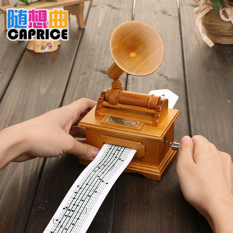 Shipping creative boutique DIY tape Victrola wooden music box music box birthday girl
Shipping creative boutique DIY tape Victrola wooden music box music box birthday girl