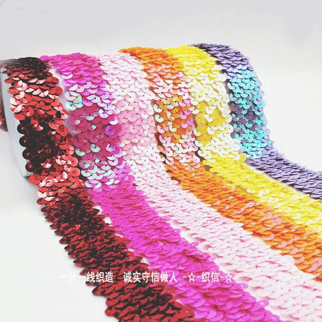 50yards DIY Elastic Lace Trim Fabric Sequined Stretch Lace Ribbon For Decorate Dance Performance Clothes 18 Colors Available
50yards DIY Elastic Lace Trim Fabric Sequined Stretch Lace Ribbon For Decorate Dance Performance Clothes 18 Colors Available