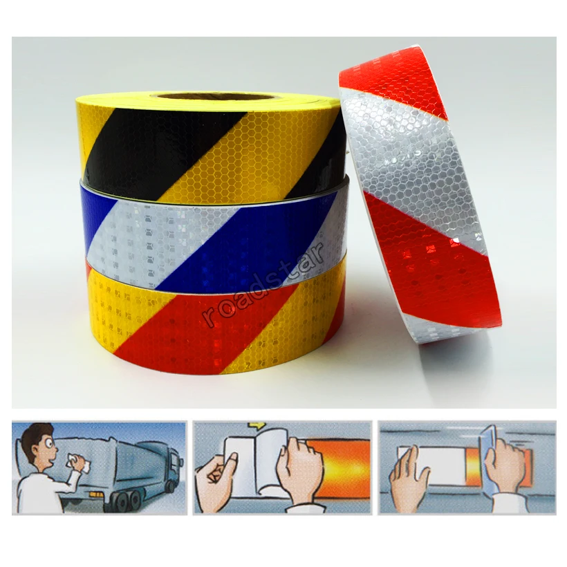 Roadstar 10Roll Car Motorcycle Reflective Tape Film Stickers Car Styling Bicycle Safety Warning Conspicuity Reflector
Roadstar 10Roll Car Motorcycle Reflective Tape Film Stickers Car Styling Bicycle Safety Warning Conspicuity Reflector