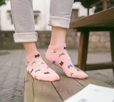 100pairs/lot fedex fast korean style woman casual cat short socks female cotton soft socks spring autumn socks
100pairs/lot fedex fast korean style woman casual cat short socks female cotton soft socks spring autumn socks