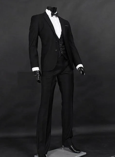 Two Buttons Slim Fit Groom Tuxedos Black Best man Notch Lapel Groomsman Men Wedding Suits Bridegroom (Jacket+Pants+Tie+Vest)wedd
Two Buttons Slim Fit Groom Tuxedos Black Best man Notch Lapel Groomsman Men Wedding Suits Bridegroom (Jacket+Pants+Tie+Vest)wedd