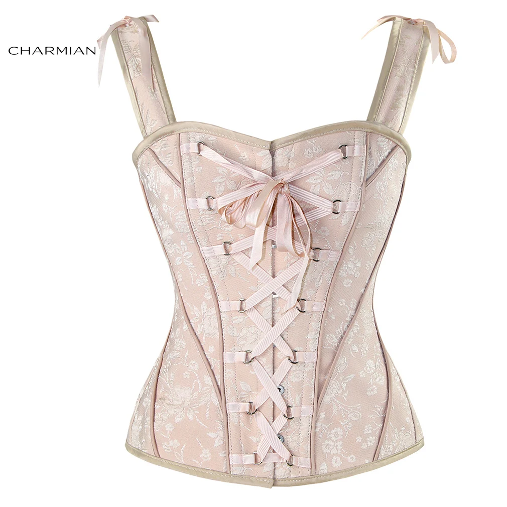 Charmian Women's Sexy Victorian Vintage Corset Vest Floral Bridal Overbust Corsets and Bustiers with Shoulder Straps Corselet
Charmian Women's Sexy Victorian Vintage Corset Vest Floral Bridal Overbust Corsets and Bustiers with Shoulder Straps Corselet