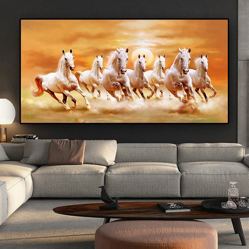 Artistic Animal Seven White Horse Oil Painting on Canvas Posters and Print Modern Wall Painting For Living Room Cuadros
Artistic Animal Seven White Horse Oil Painting on Canvas Posters and Print Modern Wall Painting For Living Room Cuadros