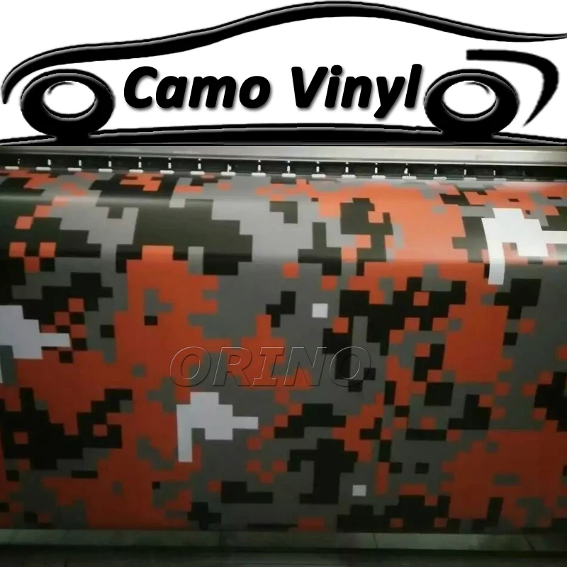 Car Styling Digital Black Orange Vinyl Film Pixel Camouflage Car Wrap Sticker Film Vehicle Wrapping Decal With Air Bubble Free
Car Styling Digital Black Orange Vinyl Film Pixel Camouflage Car Wrap Sticker Film Vehicle Wrapping Decal With Air Bubble Free