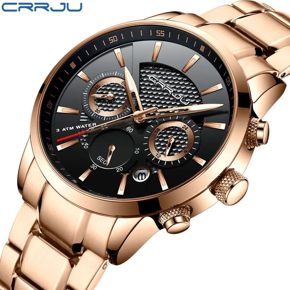 CRRJU Mens Watches Top Brand Luxury Sport Quartz Watch Men Business Stainless Steel Waterproof Wristwatch Relogio Masculino
CRRJU Mens Watches Top Brand Luxury Sport Quartz Watch Men Business Stainless Steel Waterproof Wristwatch Relogio Masculino