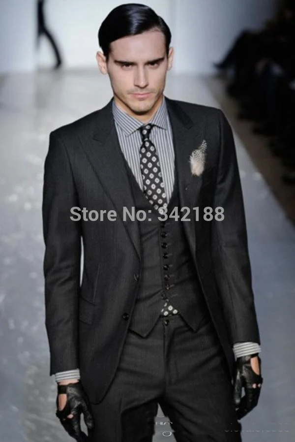 Two Button Slim Fit Groom Tuxedos Charcoal Grey Best man Peak Lapel Groomsman Men Dinner Wedding Suits/wedding suitswedding
Two Button Slim Fit Groom Tuxedos Charcoal Grey Best man Peak Lapel Groomsman Men Dinner Wedding Suits/wedding suitswedding