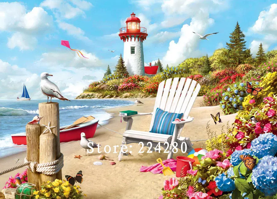 Seaside Scenery Lighthouse Needlework,Embroidery, DIY 14CT Unprinted Cross stitch kits,Arts Pattern Cross-Stitching Decor
Seaside Scenery Lighthouse Needlework,Embroidery, DIY 14CT Unprinted Cross stitch kits,Arts Pattern Cross-Stitching Decor