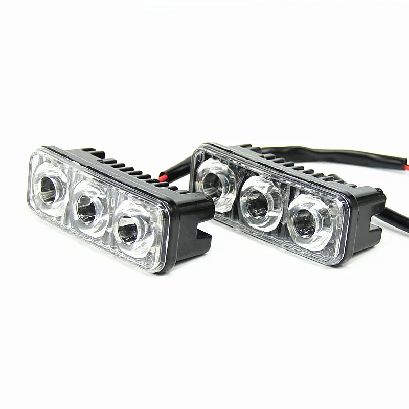 3 LEDS Waterproof Car High Power Aluminum LED Daytime Running Lights Fog Lamps
3 LEDS Waterproof Car High Power Aluminum LED Daytime Running Lights Fog Lamps