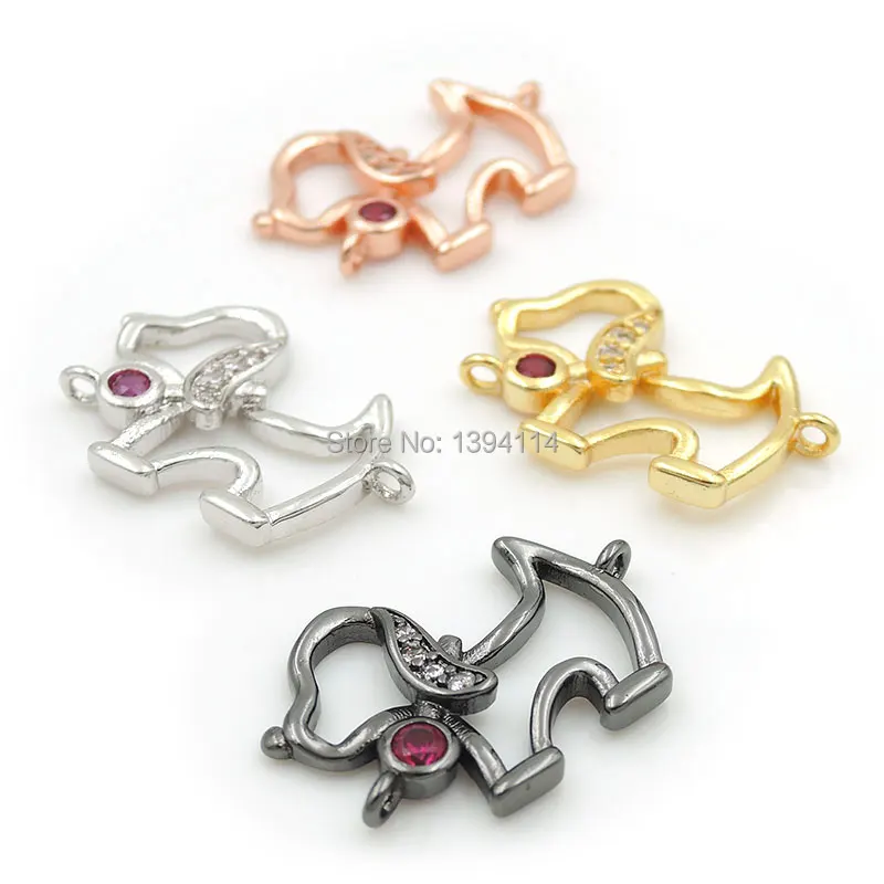 20*14*2mm Micro Pave Clear&Red CZ Puppy Connector Fit For Making Bracelets Jewelry
20*14*2mm Micro Pave Clear&Red CZ Puppy Connector Fit For Making Bracelets Jewelry