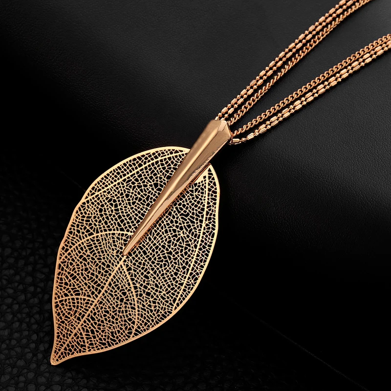 2021 Fashion New Rose Gold Color Necklace For Women Necklaces & Pendants Sweater Chain Big Leaves Pendant Statement Jewelry Gift
2021 Fashion New Rose Gold Color Necklace For Women Necklaces & Pendants Sweater Chain Big Leaves Pendant Statement Jewelry Gift