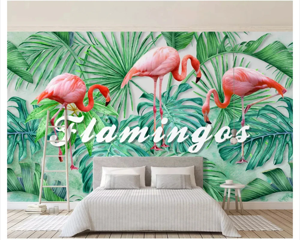 beibehang Silky wallpaper Nordic small fresh tropical rainforest banana leaf flamingo pastoral background wall papers home decor
beibehang Silky wallpaper Nordic small fresh tropical rainforest banana leaf flamingo pastoral background wall papers home decor