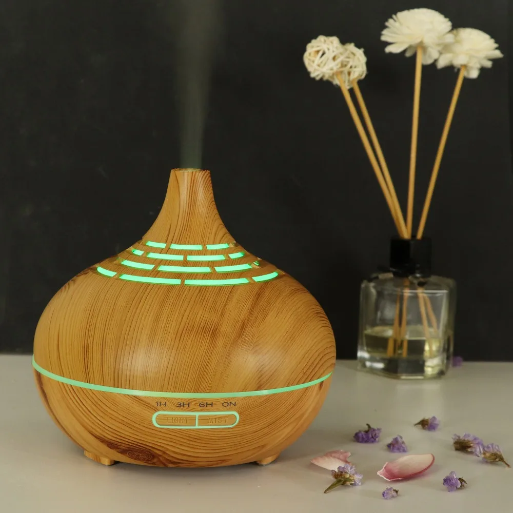 400ml Aroma Essential Oil Diffuser Wood Grain Hollow Ultrasonic Air Humidifier With 7 Color Soothing Light For Home Bedroom Yoga
400ml Aroma Essential Oil Diffuser Wood Grain Hollow Ultrasonic Air Humidifier With 7 Color Soothing Light For Home Bedroom Yoga