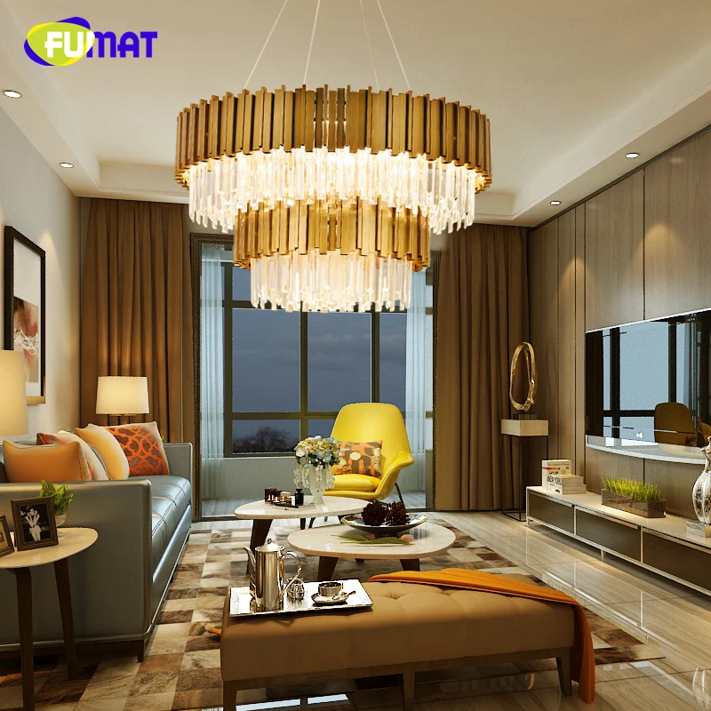 FUMAT Modern Brief K9 Crystal Chandelier For Living Room Metal Brushed Round Crystal Light Hotel Villa LED Crystal Chandelier
FUMAT Modern Brief K9 Crystal Chandelier For Living Room Metal Brushed Round Crystal Light Hotel Villa LED Crystal Chandelier