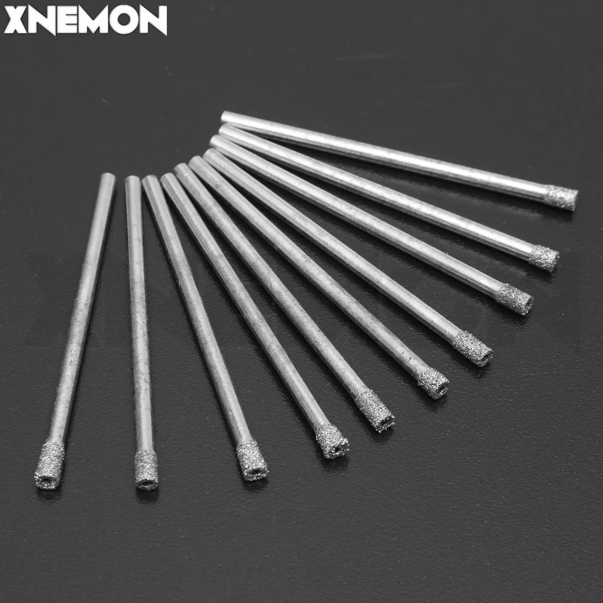 XNEMON 10pcs 3mm 1/8" Diamond Coated Drill Bit Set Hole Saw Core Drills For Glass Marble Tile 50mm Length
XNEMON 10pcs 3mm 1/8" Diamond Coated Drill Bit Set Hole Saw Core Drills For Glass Marble Tile 50mm Length