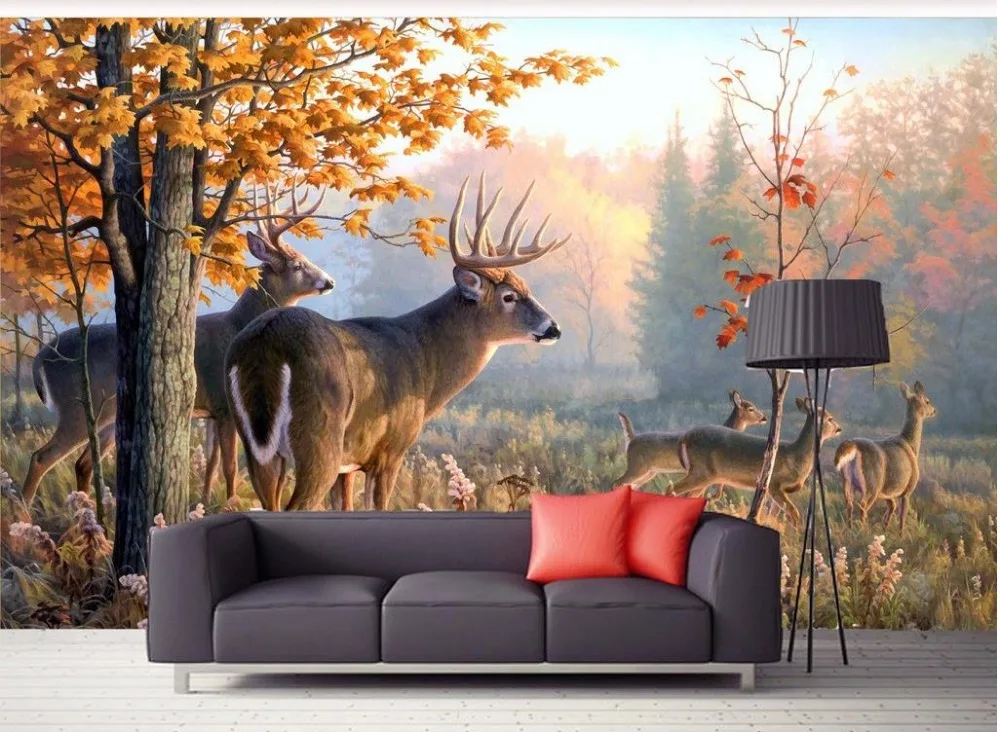 3d wallpaper nature Forest elk 3d wallpaper modern for living room murals Wall Decoration Non woven wallpaper
3d wallpaper nature Forest elk 3d wallpaper modern for living room murals Wall Decoration Non woven wallpaper