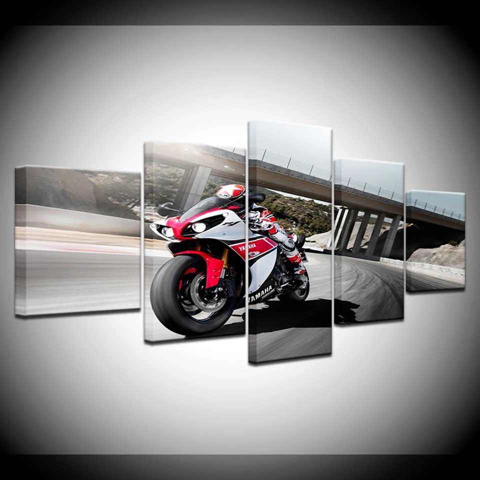 YZF-R1 2012 motorcycle 5 Piece HD Wallpapers Art Canvas Print modern Poster Modular art painting for Living Room Home Decor
YZF-R1 2012 motorcycle 5 Piece HD Wallpapers Art Canvas Print modern Poster Modular art painting for Living Room Home Decor