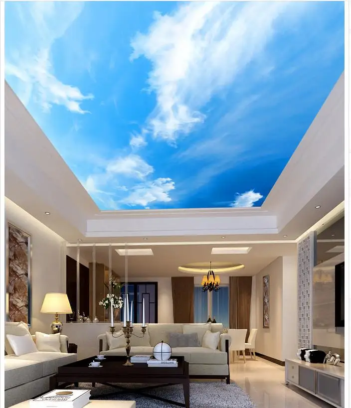 Blue and white living room bedroom ceiling 3d room wallpaper landscape ceilings Home Decoration
Blue and white living room bedroom ceiling 3d room wallpaper landscape ceilings Home Decoration