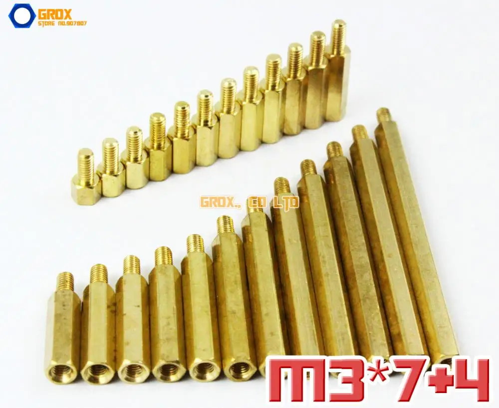 150 Pieces Brass M3 x 7 + 4mm PCB Female to Male Motherboard Standoff Hex Spacer
150 Pieces Brass M3 x 7 + 4mm PCB Female to Male Motherboard Standoff Hex Spacer