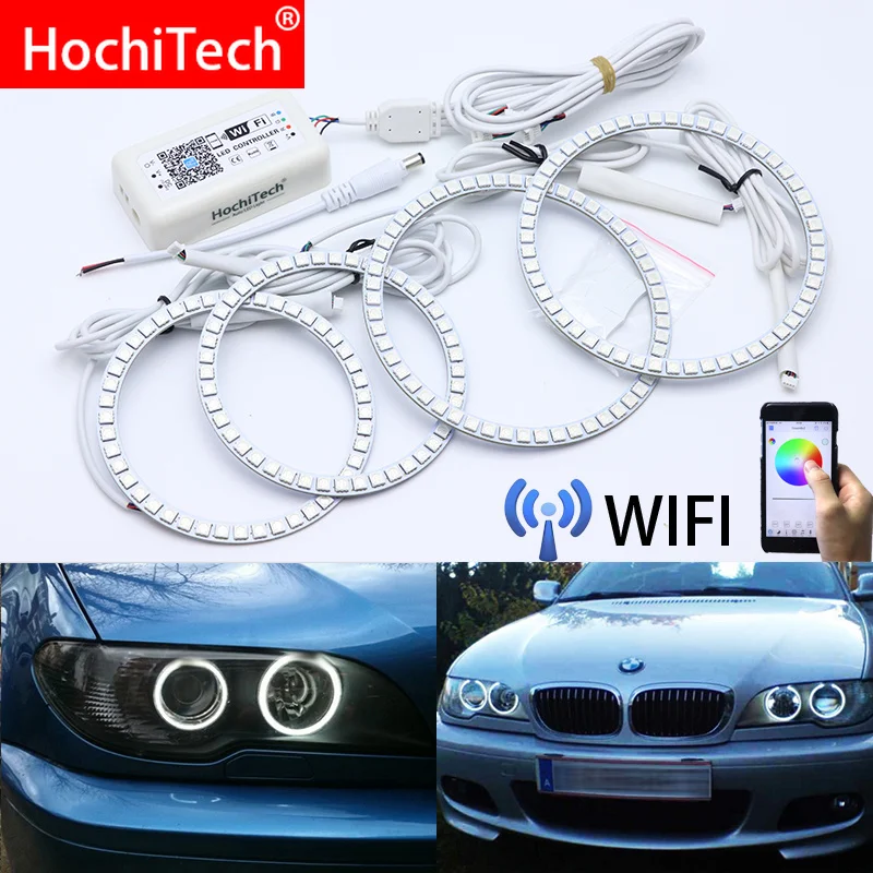 Wifi Wireless RGB Multi-Color LED Angel Eye Halo Rings Day Light For BMW 3 Series E46 Convertible Coupe Cabrio 2004 2005 2006
Wifi Wireless RGB Multi-Color LED Angel Eye Halo Rings Day Light For BMW 3 Series E46 Convertible Coupe Cabrio 2004 2005 2006