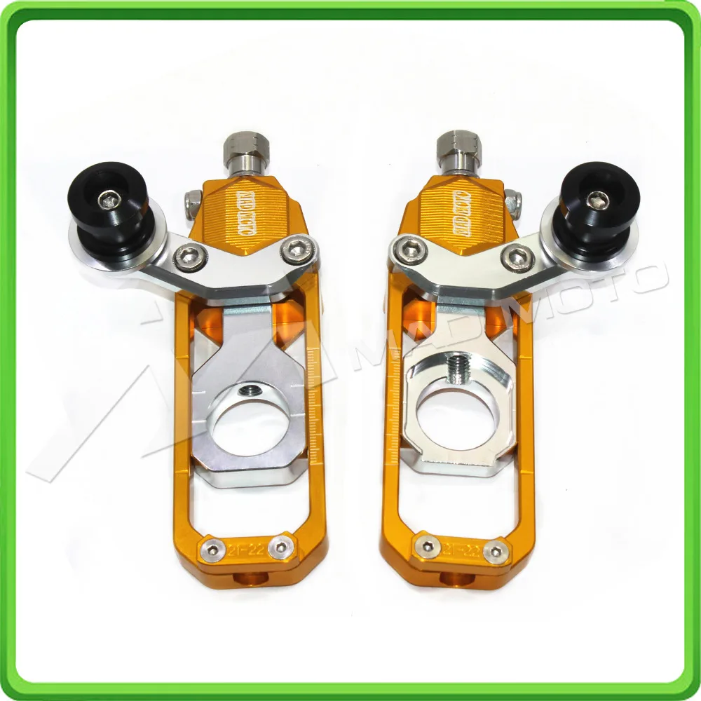 Motorcycle Chain Tensioner Adjuster with paddock bobbins for Kawasaki ninja ZX10R ZX-10R 2011 2012 2013 2014 2015 Gold&Silver
Motorcycle Chain Tensioner Adjuster with paddock bobbins for Kawasaki ninja ZX10R ZX-10R 2011 2012 2013 2014 2015 Gold&Silver