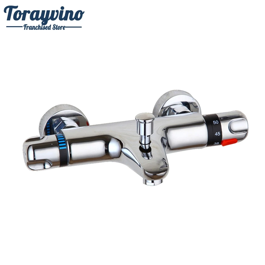 Torayvino Thermostatic Faucet Wall Mounted Double Handles Faucet Spout Filler+Diverter Chrome Bathtub Shower Faucet Valve Mixer
Torayvino Thermostatic Faucet Wall Mounted Double Handles Faucet Spout Filler+Diverter Chrome Bathtub Shower Faucet Valve Mixer