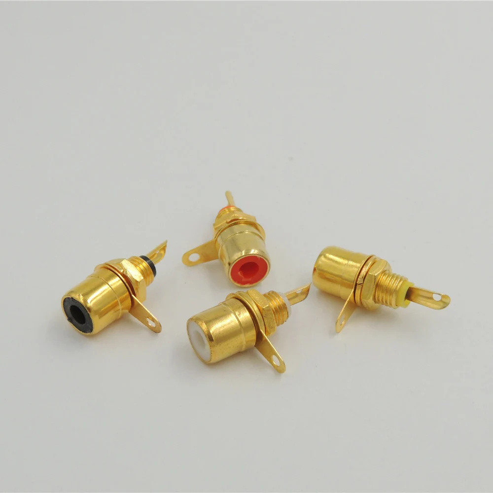 100 pcs RCA Phono Chassis Panel Mount Female Socket Metal adapter Gold plated
100 pcs RCA Phono Chassis Panel Mount Female Socket Metal adapter Gold plated