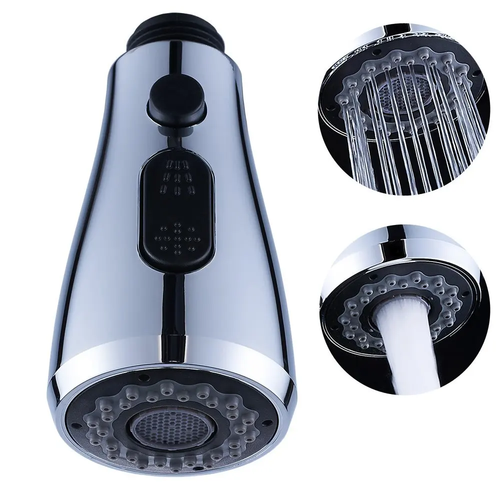 Chrome 3 function ABS plastic Bathroom Kitchen Faucet Pull-Out Spray Head Replacement Part
Chrome 3 function ABS plastic Bathroom Kitchen Faucet Pull-Out Spray Head Replacement Part