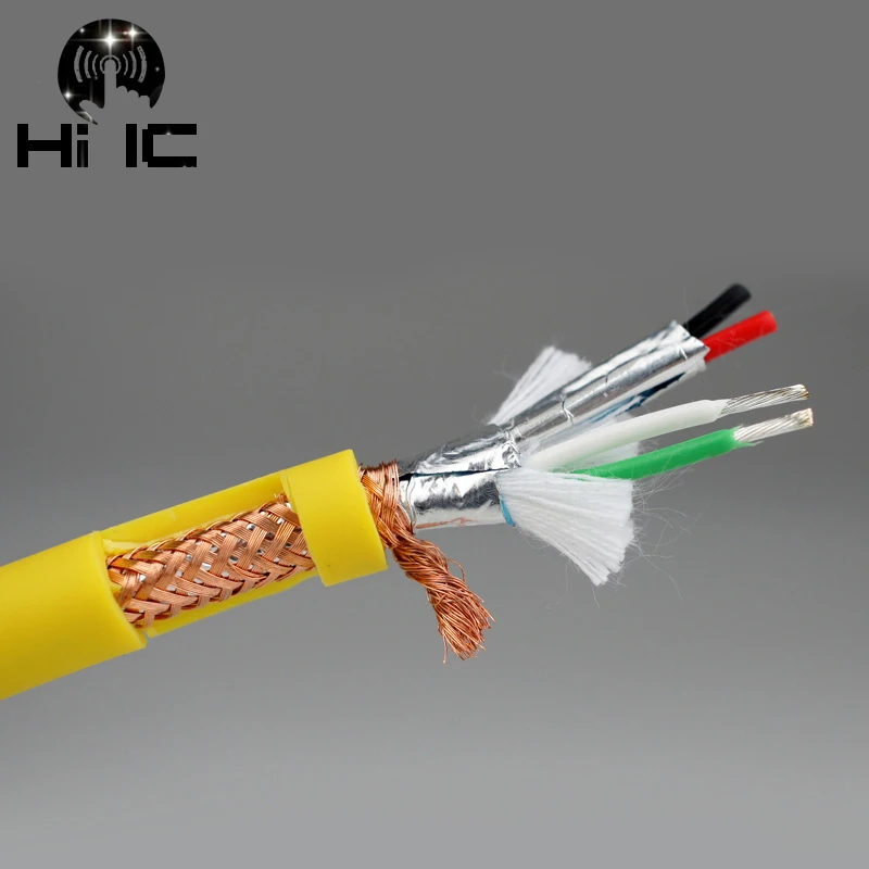 4 Core Shielded Wire 4N OFC Oxygen-free Copper Shielded Net+FOIL Copper Plated Silver HIFI Audio Line Signal Cable Shield Wire
4 Core Shielded Wire 4N OFC Oxygen-free Copper Shielded Net+FOIL Copper Plated Silver HIFI Audio Line Signal Cable Shield Wire