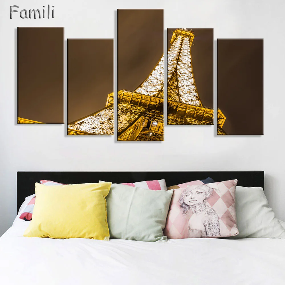 Fashion 5Pcs/Set Paris Eiffel Tower Canvas Painting Modern Paintings Wall Pictures For Living Room Quadro Cuadros Print No frame
Fashion 5Pcs/Set Paris Eiffel Tower Canvas Painting Modern Paintings Wall Pictures For Living Room Quadro Cuadros Print No frame