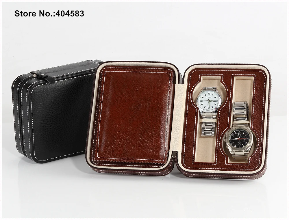 Durable Perfect 4 Slot Leather Black Brown Jewelry Watch Travel Collection Bag Storage Organizer With Zipper
Durable Perfect 4 Slot Leather Black Brown Jewelry Watch Travel Collection Bag Storage Organizer With Zipper