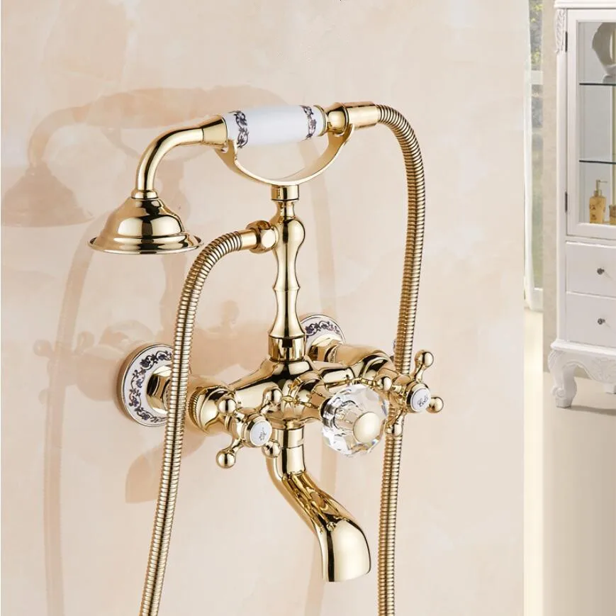 Bathtub Faucet Set Brass Rose Gold/Gold/Chrome Wall Mounted Luxury Bathroom Shower Faucet Crane Tap Set
Bathtub Faucet Set Brass Rose Gold/Gold/Chrome Wall Mounted Luxury Bathroom Shower Faucet Crane Tap Set