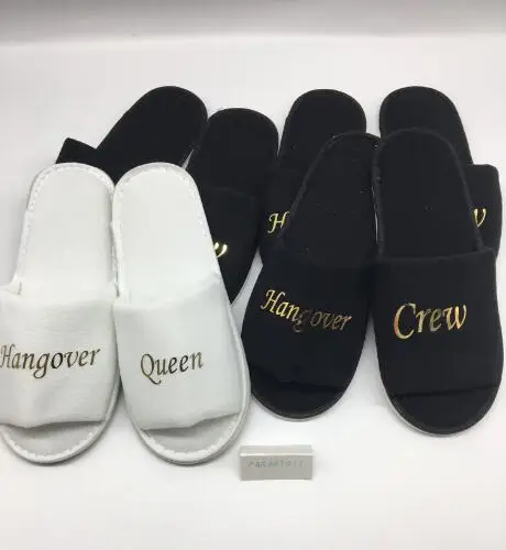 customize black white wedding bridesmaid bride spa slippers day hen night out girl Hangover Crew Bachelorette party favors
customize black white wedding bridesmaid bride spa slippers day hen night out girl Hangover Crew Bachelorette party favors