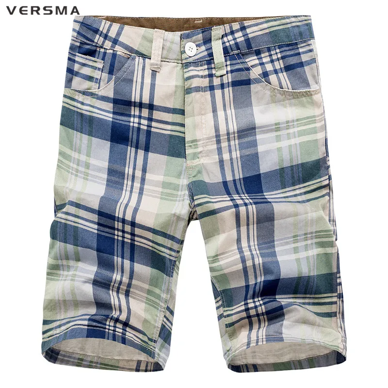 VERSMA 2017 Men Khaki Board Shorts for Women Bermuda Masculina Men's Cotton Plaid Couple Shorts Mens Fashion Casual Beach Shorts
VERSMA 2017 Men Khaki Board Shorts for Women Bermuda Masculina Men's Cotton Plaid Couple Shorts Mens Fashion Casual Beach Shorts