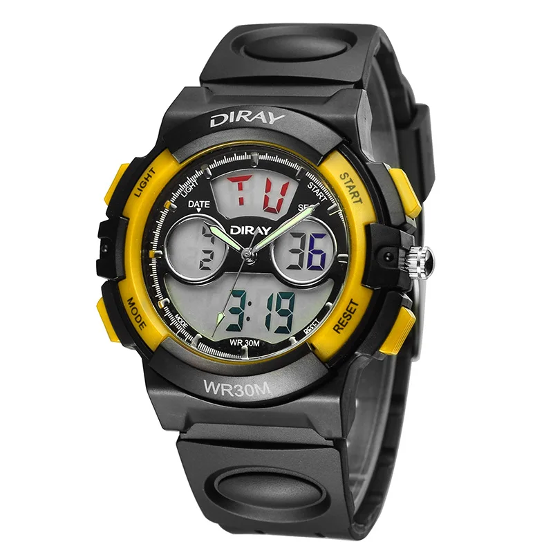 DIRAY Luxury Multi-Function Dual Display Watch Men Watch Waterproof Silicone Sport Digital Watches Hour Clock relogio masculino
DIRAY Luxury Multi-Function Dual Display Watch Men Watch Waterproof Silicone Sport Digital Watches Hour Clock relogio masculino