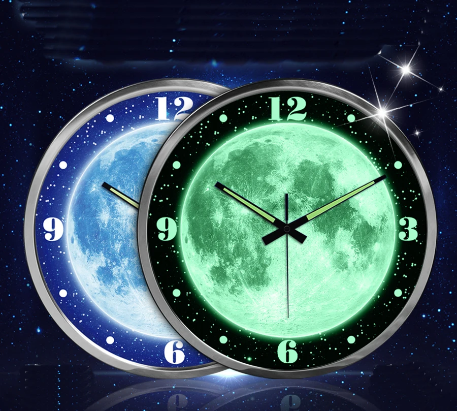 Magical luminous Moon Star Wall Clock Star personality bedroom living room wall clock Universe clock
Magical luminous Moon Star Wall Clock Star personality bedroom living room wall clock Universe clock
