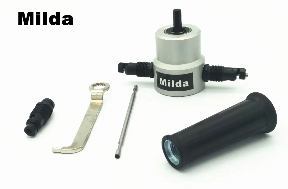 Электрическая ножовка Milda, двухголовочный Ниблер для резки металла, пила, инструмент для насадки дрели, режущий инструмент, Ниблер
Электрическая ножовка Milda, двухголовочный Ниблер для резки металла, пила, инструмент для насадки дрели, режущий инструмент, Ниблер