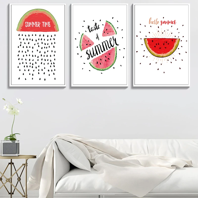 Modern Cartoon Summer Watermelon Fruit Poster Print Letter Canvas Painting Picture Home Wall Art Decoration Can Be Customized
Modern Cartoon Summer Watermelon Fruit Poster Print Letter Canvas Painting Picture Home Wall Art Decoration Can Be Customized