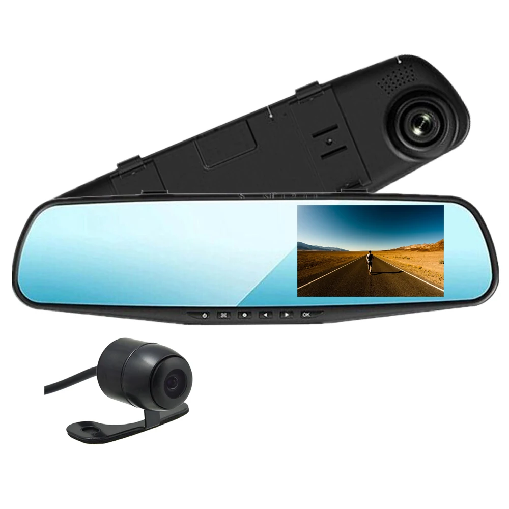 4.3 inch dual lens Car DVR Rearview Mirror full HD 1080P Dash Cam 4x Digital Zoom motion detection Video Recorder
4.3 inch dual lens Car DVR Rearview Mirror full HD 1080P Dash Cam 4x Digital Zoom motion detection Video Recorder