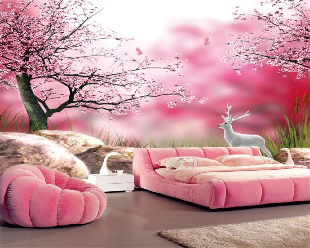 Beibehang wallpaper for living room papel de parede HD Flower sea cherry tree White deer tv wall background 3d wallpaper mural
Beibehang wallpaper for living room papel de parede HD Flower sea cherry tree White deer tv wall background 3d wallpaper mural