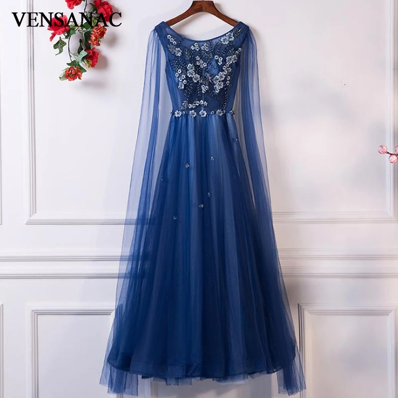 VENSANAC O Neck Lace Flowers A Line Long Evening Dresses Elegant Crystal Appliques Backless Party Prom Gowns
VENSANAC O Neck Lace Flowers A Line Long Evening Dresses Elegant Crystal Appliques Backless Party Prom Gowns