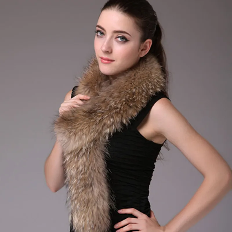 Autumn Winter Women's Genuine Real Raccoon Fur Scarf Lady Neck Muffle Cape Female Fur Collar VF0574
Autumn Winter Women's Genuine Real Raccoon Fur Scarf Lady Neck Muffle Cape Female Fur Collar VF0574