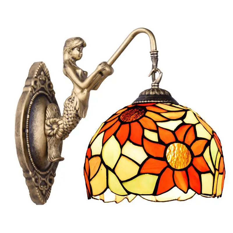 Denmark style Mermaid wall lamp E27 Retro Tiffany lighting glass wall light Bedroom dining Room Mirror LED Wall sconce Arandela
Denmark style Mermaid wall lamp E27 Retro Tiffany lighting glass wall light Bedroom dining Room Mirror LED Wall sconce Arandela