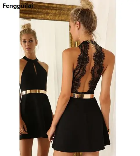 New Women Fashion Backless Sexy Dress White And Black Lace Sleeveless Dresses Slim Casual Mini Dress
New Women Fashion Backless Sexy Dress White And Black Lace Sleeveless Dresses Slim Casual Mini Dress