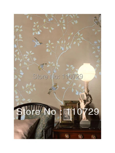 Hand-painted wall paper wallcovering Hand painted silk wallpaper painting flower with birds/Fruit many arts/backgrounds optional
Hand-painted wall paper wallcovering Hand painted silk wallpaper painting flower with birds/Fruit many arts/backgrounds optional